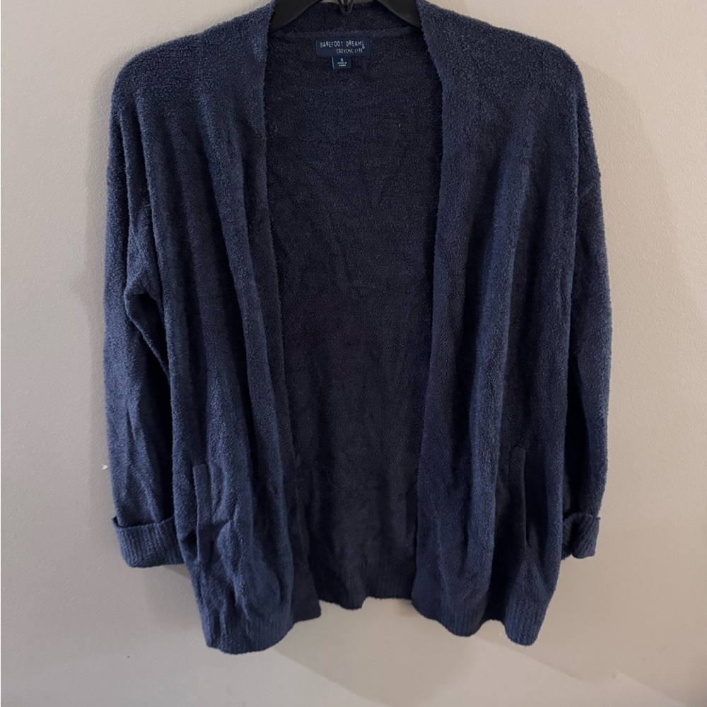 🐻 Barefoot Dreams Midnight Blue Cardigan | Size Small